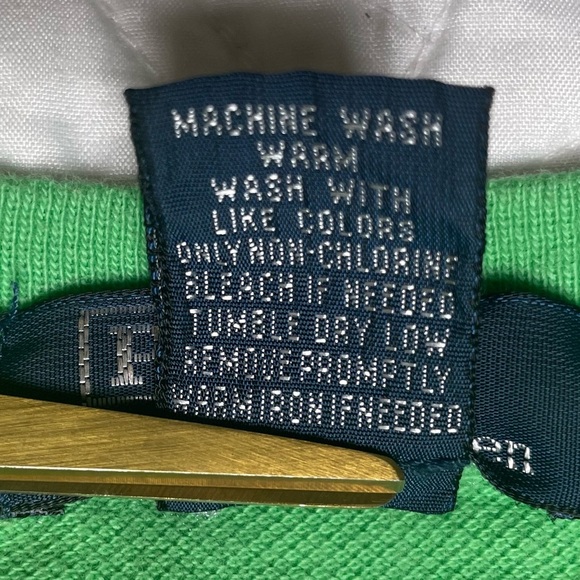 Polo by Ralph Lauren Green&White Striped Short Sleeve Tee Pique Cotton Size16/18 - Picture 5 of 8